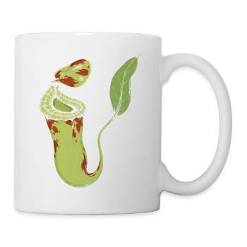 Grüner Fantasie-Spross - Tasse - Weiß - Rechts