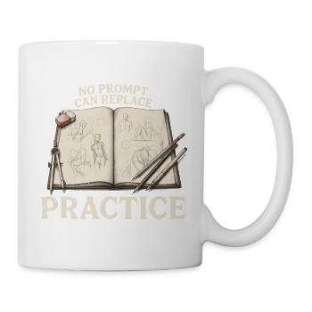 Stop KI No Prompt Can Replace Practice - Tasse - Weiß - Rechts
