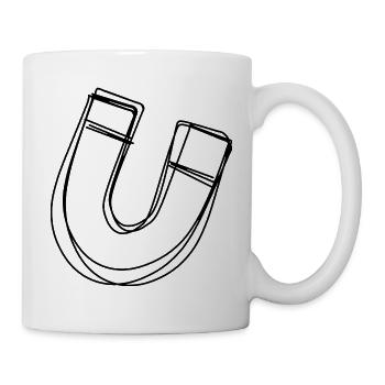 Magnet handgezeichnet - Tasse - Weiß - Rechts
