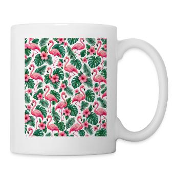 Niedlicher Flamingo Süße Flamingos - Tasse - Weiß - Rechts