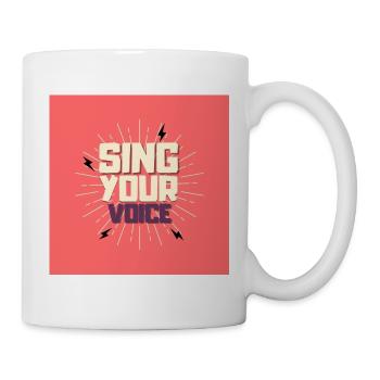 Sing deine Stimme - Tasse - Weiß - Rechts