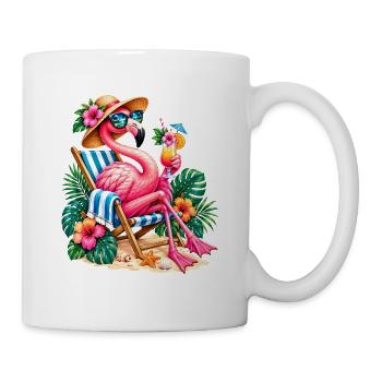 Niedlicher Flamingo Süße Flamingos - Tasse - Weiß - Rechts