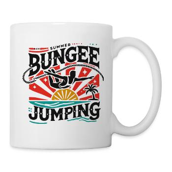 Bungee Jumper Geschenkidee, Bungy Jumps, Bungee - Tasse - Weiß - Rechts