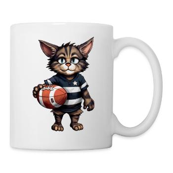 Rugby Katzen - Tasse - Weiß - Rechts