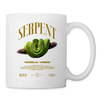Green Tree Python Modern Reptile Keeper Streetwear - Tasse - Weiß - Rechts