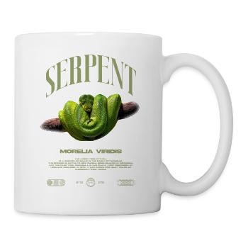 Green Tree Python Modern Reptile Keeper Streetwear - Tasse - Weiß - Rechts