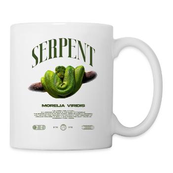 Green Tree Python Modern Reptile Keeper Streetwear - Tasse - Weiß - Rechts