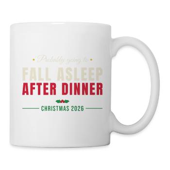 Fall Asleep After Dinner - Weihnachten Familie - Tasse - Weiß - Rechts
