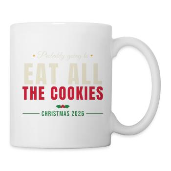 Eat All The Cookies - Weihnachten Familie - Tasse - Weiß - Rechts