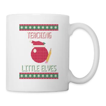 Teaching Little Elves - Lehrerin Weihnachten - Tasse - Weiß - Rechts