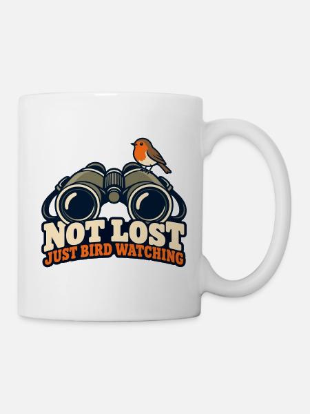 Nicht verlorene Vogelbeobachtung - Tasse - Weiß