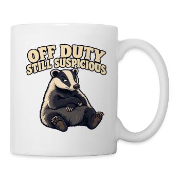 Außer Dienst stehender Dachs - Tasse - Weiß - Rechts