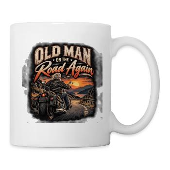 Old Biker - Tasse - Weiß - Rechts