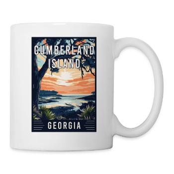 Erleben Sie die Schönheit von Cumberland Island in Georgia - Tasse - Weiß - Rechts