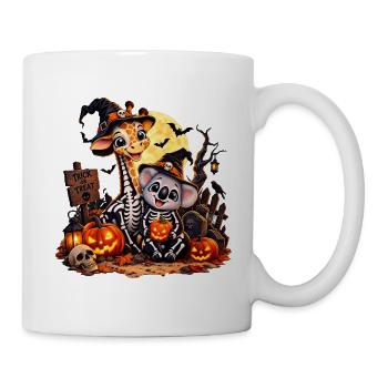 Giraffen- und Koala-Halloween-Skelette - Tasse - Weiß - Rechts