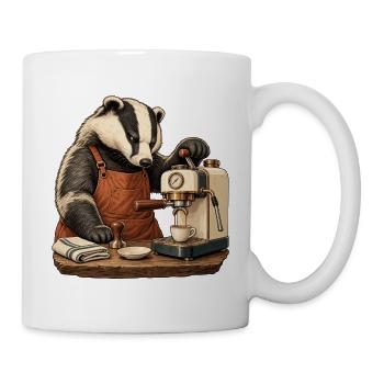 Heimbarista Dachs – Espresso ist Chefsache - Tasse - Weiß - Rechts