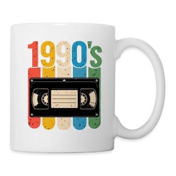 1990er Retro VHS Nostalgie - Tasse - Weiß - Rechts