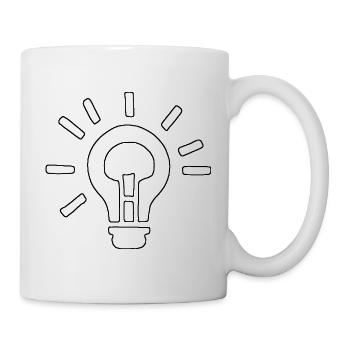 Glühbirne Silhouette - Tasse - Weiß - Rechts