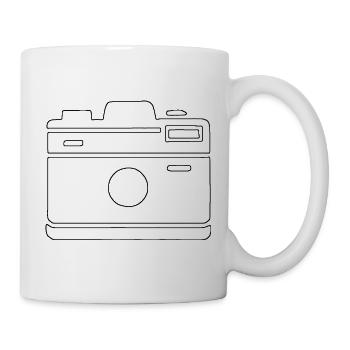 Kamera Silhouette - Tasse - Weiß - Rechts