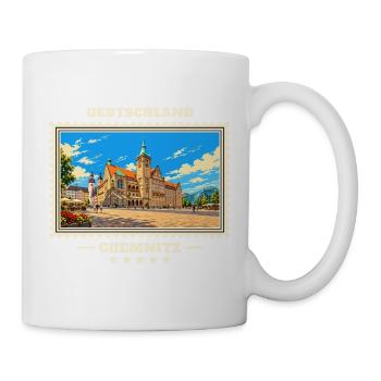 Deutschland Chemnitz Vintage Reisemarke - Tasse - Weiß - Rechts