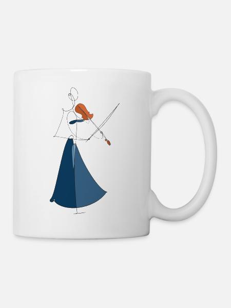 Geigenmusik - Tasse - Weiß