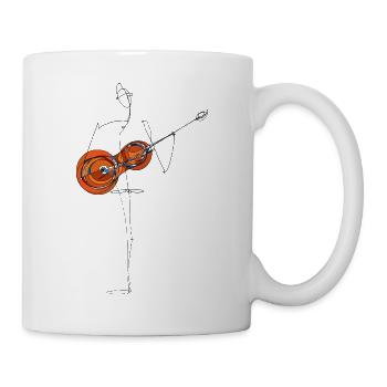 Abstrakte Gitarre in Bewegung - Tasse - Weiß - Rechts