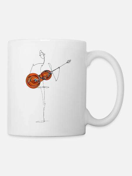 Abstrakte Gitarre in Bewegung - Tasse - Weiß