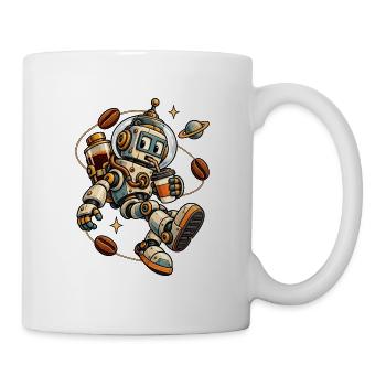 Orbit-Espresso – Kaffeeroboter im All - Tasse - Weiß - Rechts