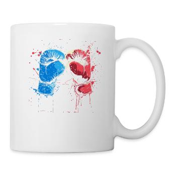 Kickboxhandschuhe Grafik - Tasse - Weiß - Rechts