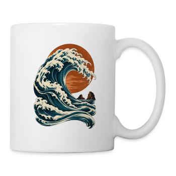 Meereswelle - Tasse - Weiß - Rechts