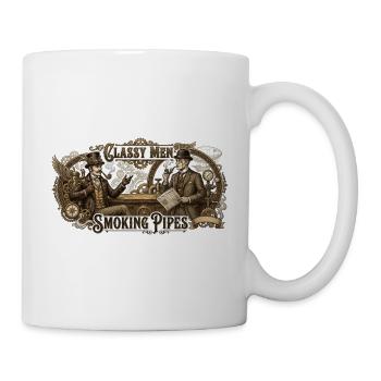 Classy_Men_Smoking_Pipes - Tasse - Weiß - Rechts
