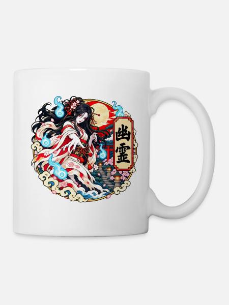 Yūrei: Der japanische Geist des Bedauerns - Tasse - Weiß