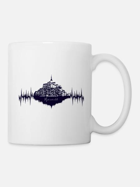Mont-Saint-Michel, Normandie, Frankreich - Tasse - Weiß