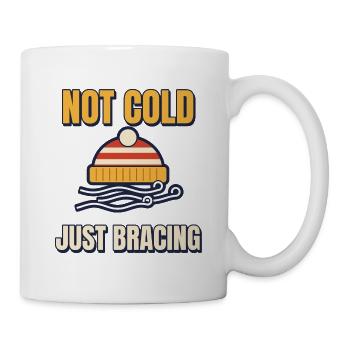 Nicht kalt, nur erfrischend, lustiges britisches Wetter - Tasse - Weiß - Rechts