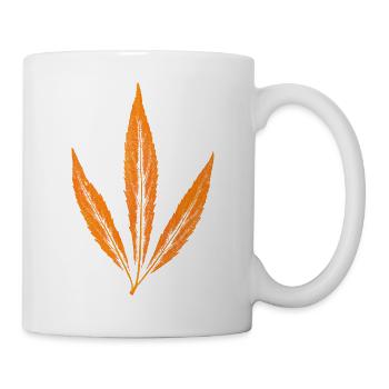 Blatt - Tasse - Weiß - Rechts