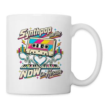 Synthpop NDW Neue Deutsche Welle Fan 80er Musik - Tasse - Weiß - Rechts
