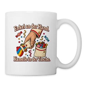 Karnevalsoma Karnevalsopa Karneval mit Enkeln - Tasse - Weiß - Rechts