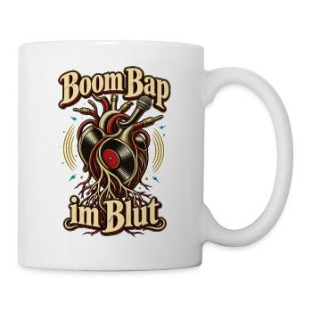 Boom Bap Oldschool Hip Hop 90er Rap Fan - Tasse - Weiß - Rechts
