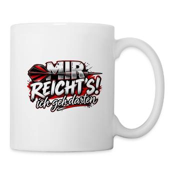 Mr Reichts Ich geh darten - Tasse - Weiß - Rechts