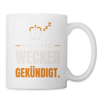 Rente 2027 Wecker - Tasse - Weiß - Rechts