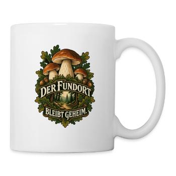 Fundort bleibt geheim Pilzwald - Tasse - Weiß - Rechts