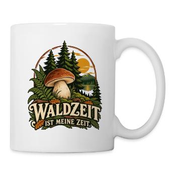 Waldzeit Ist Meine Zeit - Tasse - Weiß - Rechts