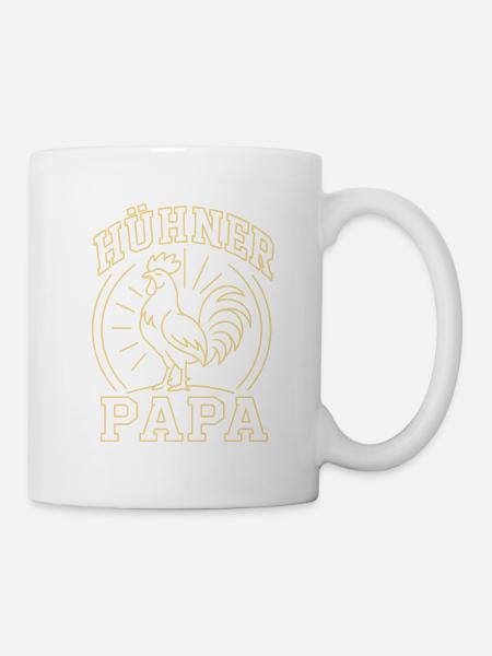 Hühner Papa Hühnerbesitzer Landwirt - Tasse - Weiß