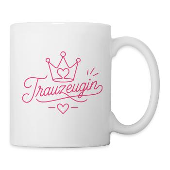 Trauzeugin Krone Hochzeit Braut - Tasse - Weiß - Rechts