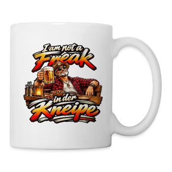 Kneipenheld mit Bierliebhaber-Style - Tasse - Weiß - Rechts