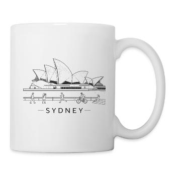 Sydney Opernhaus Linienkunst - Tasse - Weiß - Rechts