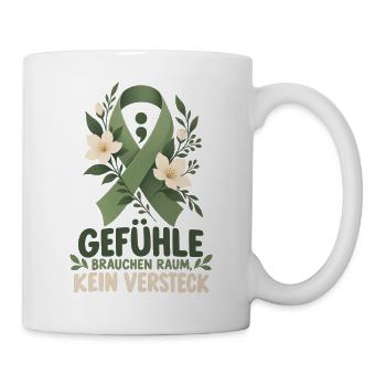 Mentale Gesundheit Bewusstsein Depressionen  - Tasse - Weiß - Rechts