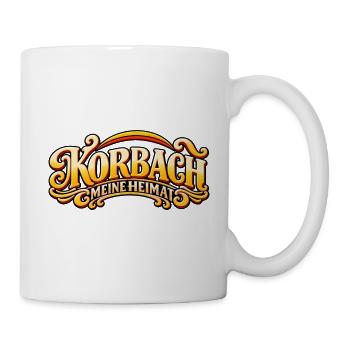 Korbach – Meine Heimat Retro Schriftzug - Tasse - Weiß - Rechts