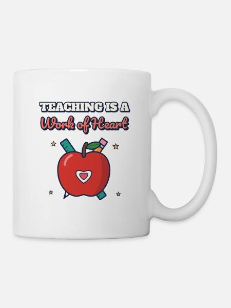 Lehren ist ein Herzenswerk - Tasse - Weiß