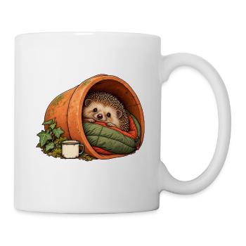 Blumentopf-Camping Igel - Tasse - Weiß - Rechts